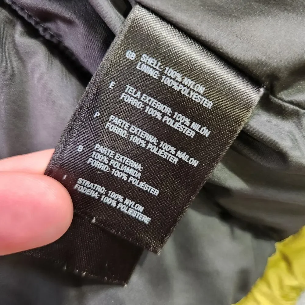 The North Face Vest Mens Large‎ Green Quilted Insulated Full Zip Puffer Hiking